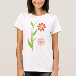 Camiseta personalizada de Dia de as mães de flores