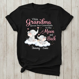 Camiseta Personalizada de Elefante para Avó