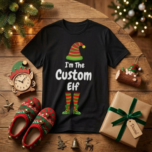 Camiseta personalizada de elfo, Camisa de Natal pe
