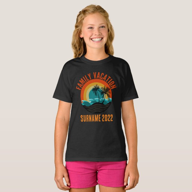 Camiseta Personalizada de Férias Familiares (Frente Completa)