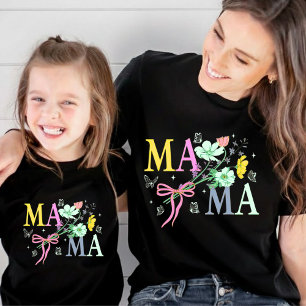 Camiseta Personalizada de Flor Silvestre para Mamã