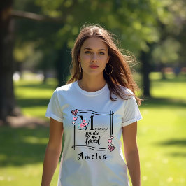 Camiseta Personalizada de Flores para Mamãe