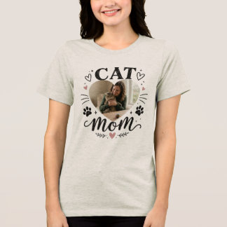 Camiseta Personalizada de Foto de Gata Mãe  