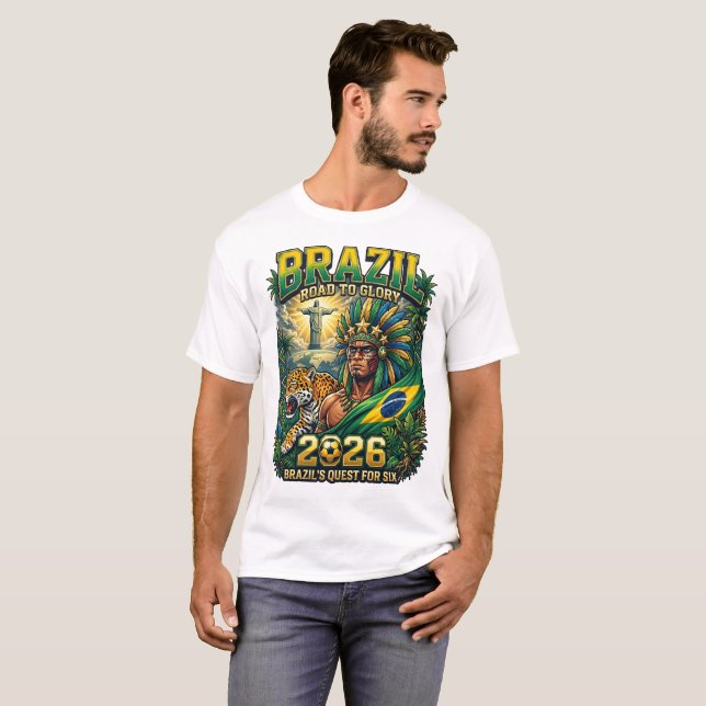 Camiseta Personalizada de Futebol do Brasil 2026 (Frente Completa)