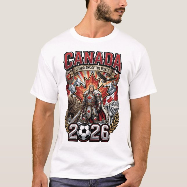 Camiseta Personalizada de Futebol para Fã do Canad (Frente)