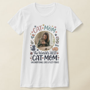 Camiseta Personalizada de Gato Mãe com Foto