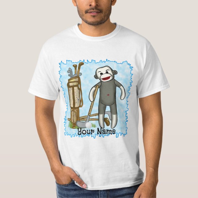 Camiseta personalizada de Golfe do Macaco-Meia (Frente)