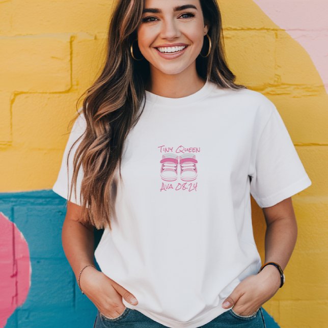 Camiseta Personalizada de Gravidez Passos Pequenos (Criador carregado)