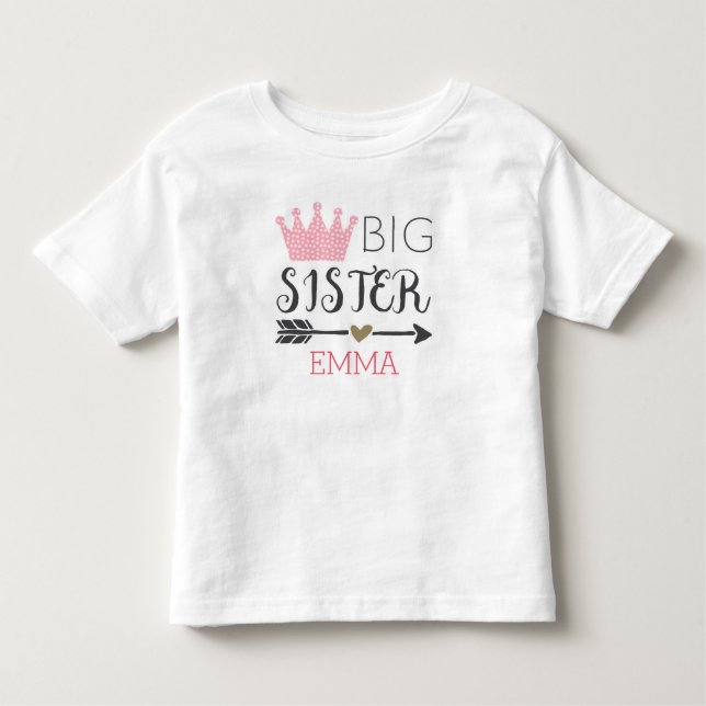 Camiseta Personalizada de Irmã Mais Velha (Frente)