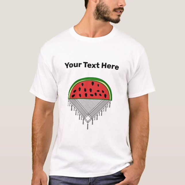 Camiseta Personalizada de Melancia & Palestina (Frente)