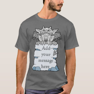 Camiseta Personalizada de Mensagem de Gargoyle
