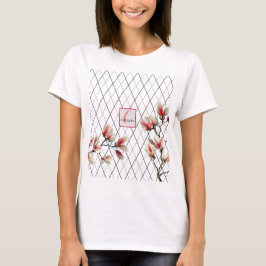 Camiseta personalizada de mulher monograma