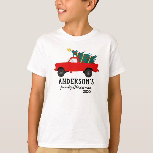 Camiseta Personalizada de Natal da Família (Frente)