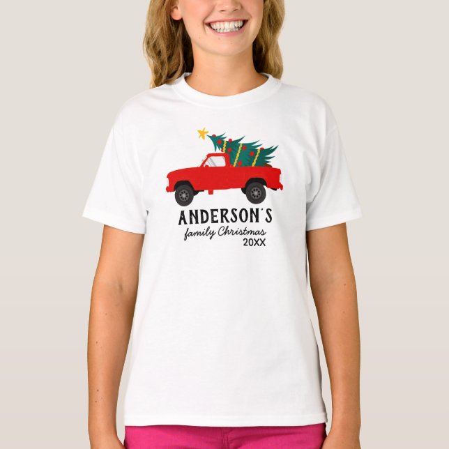 Camiseta Personalizada de Natal da Família (Frente)