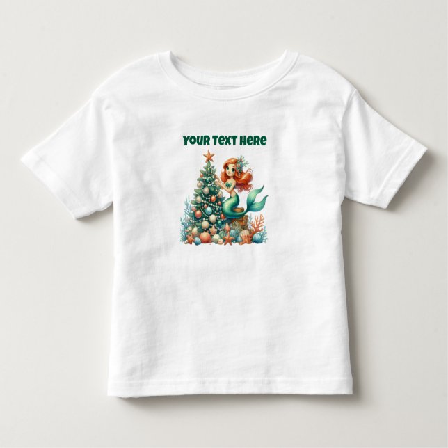 Camiseta Personalizada de Natal para Crianças Pequ (Frente)