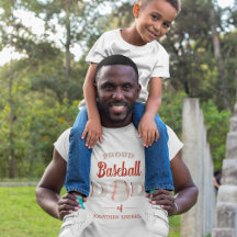 Camiseta Personalizada de Pai de Beisebol Orgulhos