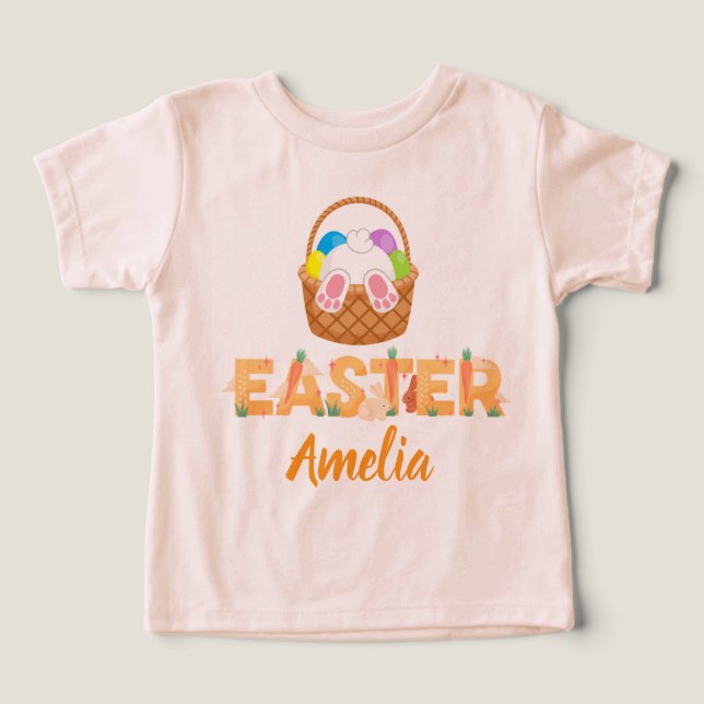 Camiseta Personalizada de Páscoa para Crianças (Design frontal)