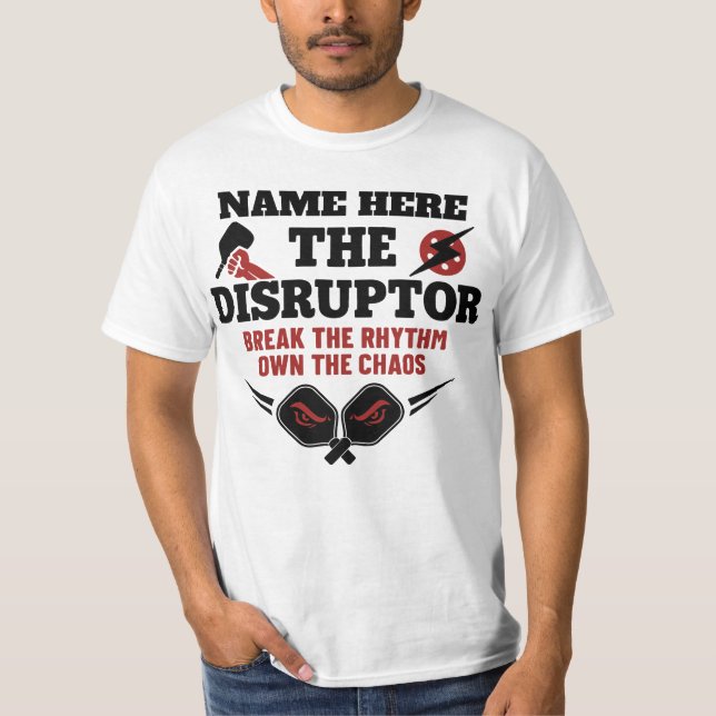 Camiseta Personalizada de Pickleball The Disruptor (Frente)