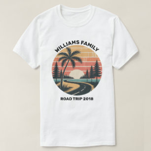 Camiseta Personalizada de Praia Palmeira Pôr do So