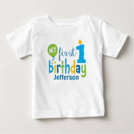 Camiseta Personalizada de Primeiro Aniversário