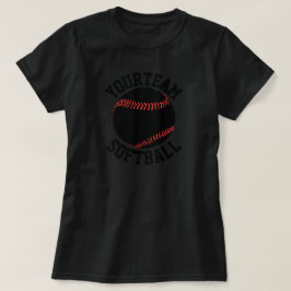 Camiseta personalizada de Softball Team, com todas