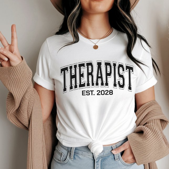Camiseta Personalizada de Terapeuta, Presente de F (therapist t-shirt, therapy sweatshirt, psychologist shirt, counselor gift shirt, psychotherapist tee)