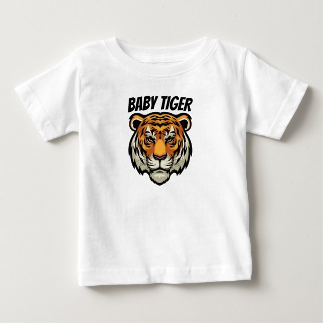 Camiseta Personalizada de Tigre Bebê (Frente)