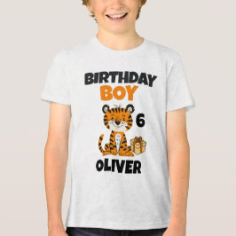 Camiseta Personalizada de Tigre para Menino no Ani