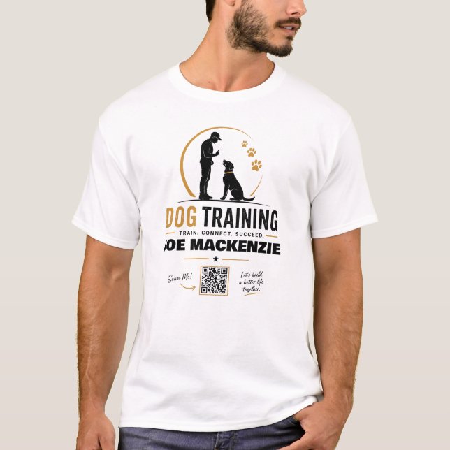 Camiseta Personalizada de Treinador de Cães com No (Frente)