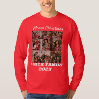 Camiseta Personalizada De Uma Colagem De Fotos Da Família