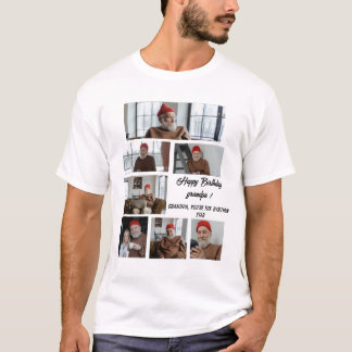 Camiseta Personalizada De Uma Colagem De Fotos Da Família