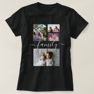 Camiseta Personalizada De Uma Colagem De Fotos Da Família