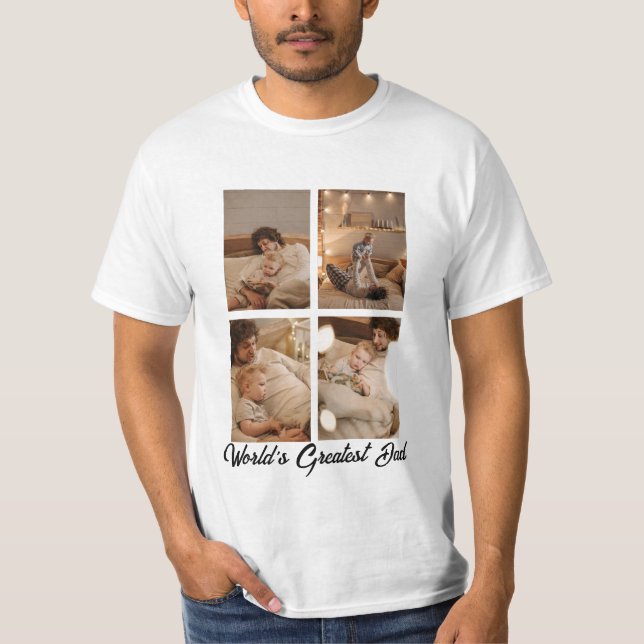 Camiseta Personalizada De Uma Colagem De Fotos Da Família (Frente)