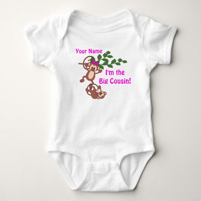 Camiseta Personalizada do Big Cousin Monkey (Frente)