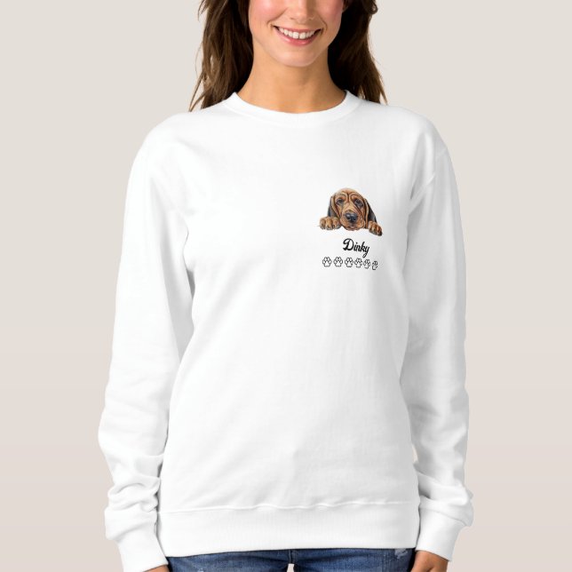 Camiseta Personalizada do Cão Bloodhound (Frente)