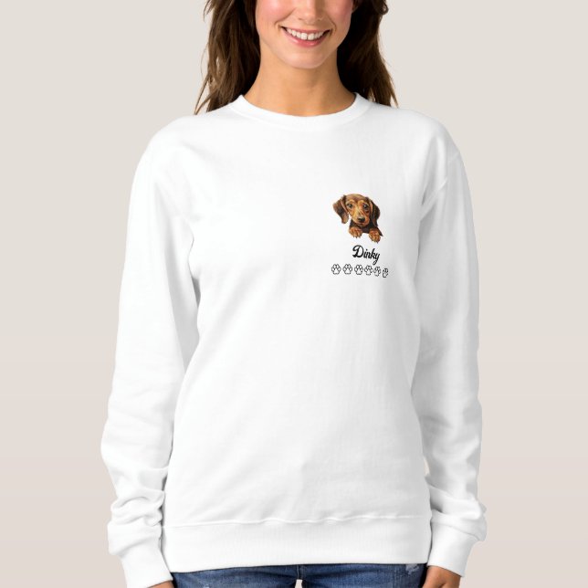 Camiseta Personalizada Do Cão Dachshund (Frente)