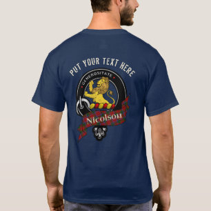 Camiseta Personalizada do Emblema do Clã Nicolson