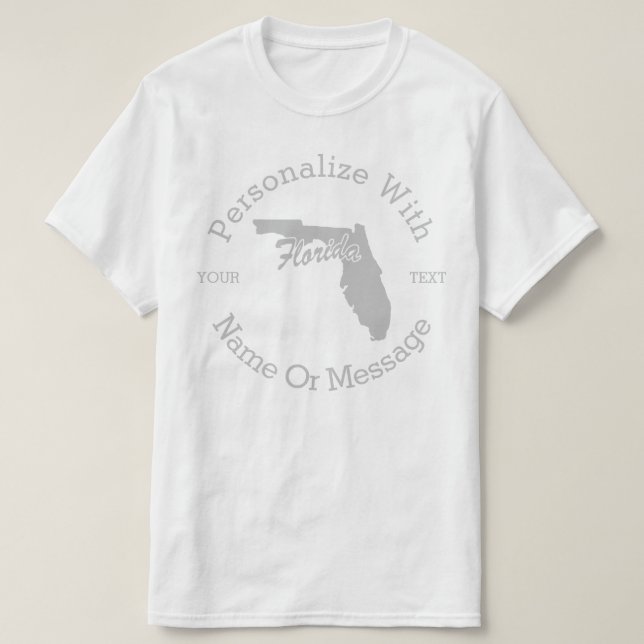 Camiseta PERSONALIZADA Do Estado Da Flórida (Frente do Design)