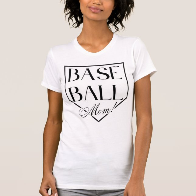 Camiseta Personalizada do Jogo da Mãe do Baseball  (Frente)