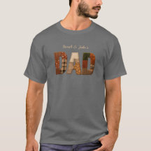 Camiseta Personalizada do Papai com Nomes das Cria