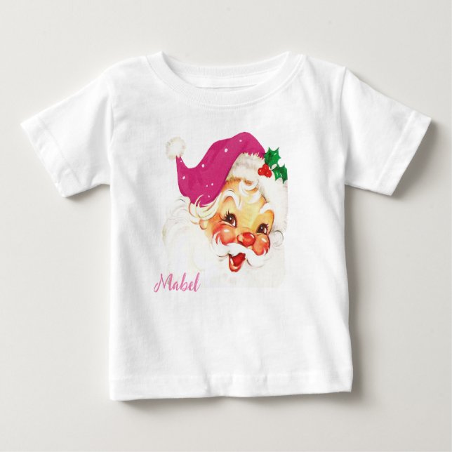 Camiseta personalizada do Papai Noel de Natal para (Frente)