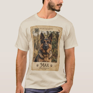 Camiseta Personalizada do Pastor Alemão Vintage