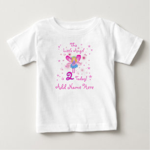 Camiseta personalizada do segundo aniversário Anjo