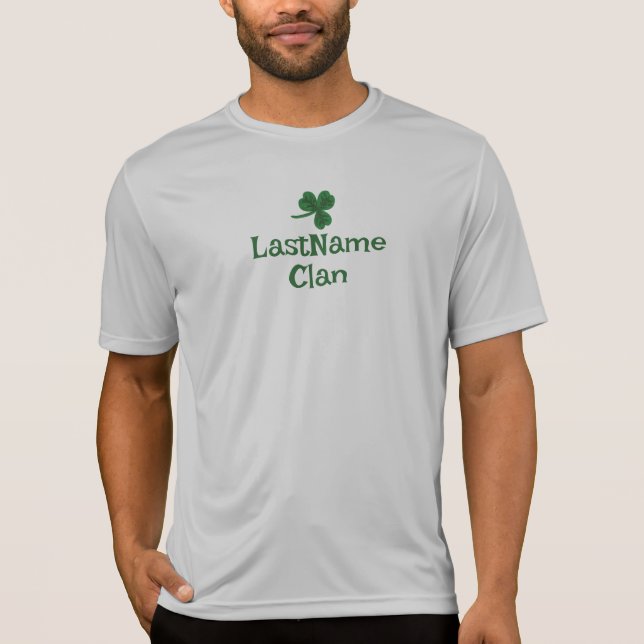 Camiseta Personalizada do Seu Clã Irlandês com Sha (Frente)