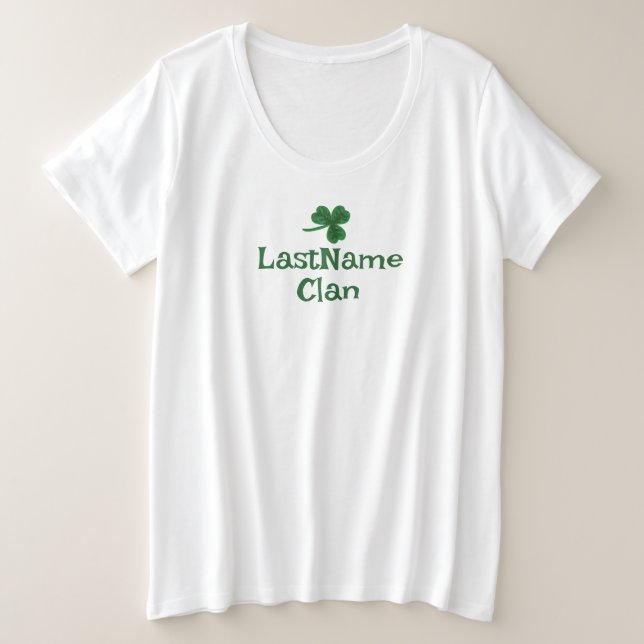 Camiseta personalizada do seu clã irlandês com tre (Frente do Design)