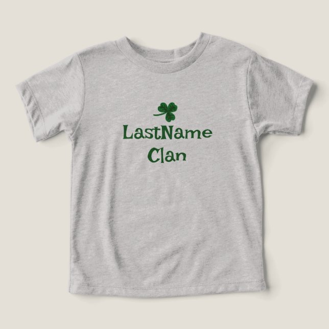 Camiseta personalizada do seu clã irlandês com tre (Design frontal)