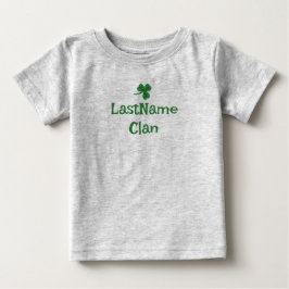 Camiseta personalizada do seu clã irlandês Shamroc