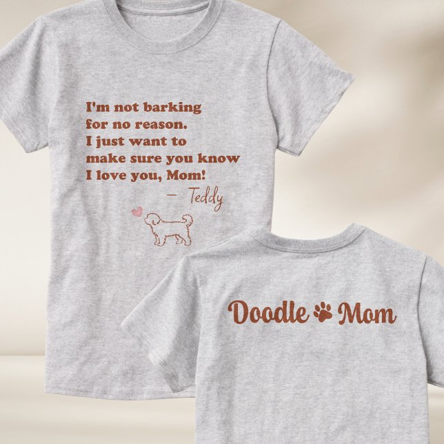 Camiseta Personalizada Doodle Mãe com Nome Customi (Criador carregado)