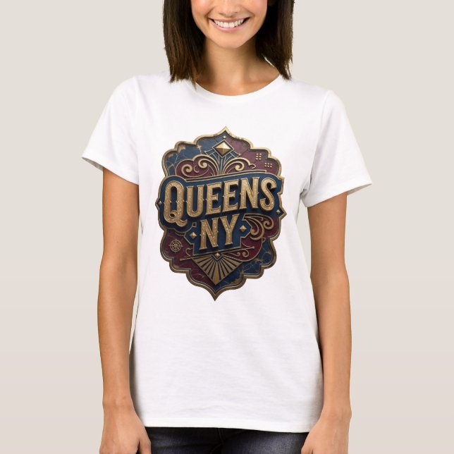 Camiseta Personalizada Dynamic Gold QUEENS NY (Frente)