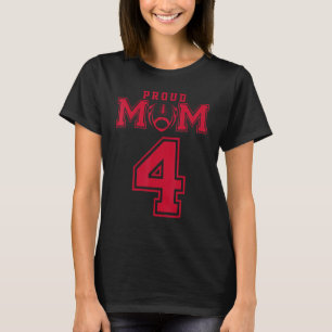 Camiseta Personalizada e orgulhosa mãe de futebol nº 4 R pe